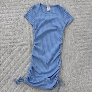 Alter’d State women’s Cinched Ribbed Dress - Size XS in Light Blue